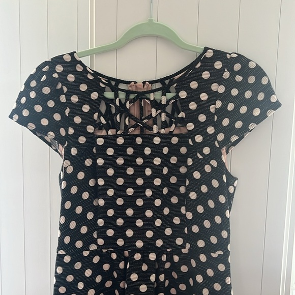 Maeve Nikola Cut-out Polka-dot Dress - Picture 1 of 7